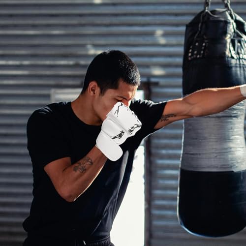 Guantes de boxeo con palma acolchada y material PU resistente para kickboxing 5