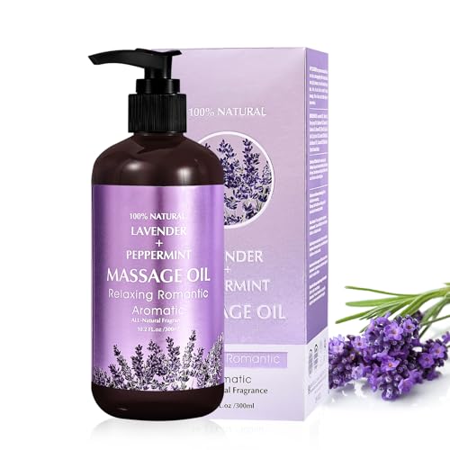 Lavender Massage Oil for Calming, Soothing and Relaxing Muscles Massage Oil for Massage Ideal Body Oil for Skin Moisturizing for Men and Women