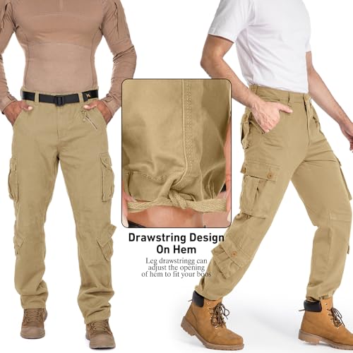 Men's BDU Casual Military Pants, Tactical Wild Army Combat ACU Rip Stop Camo Cargo Work Pants Trousers with 8 Pockets - Image 5