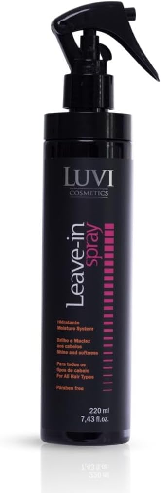 LUVI Leave In Spray Conditioner -Frizz & Damage Control -Multi-Benefit Hair Treatment -Nourishes -Detangles -Smoothes Hair Strands -Heat Protectant -All Hair Types (7.43 Fl Oz)
