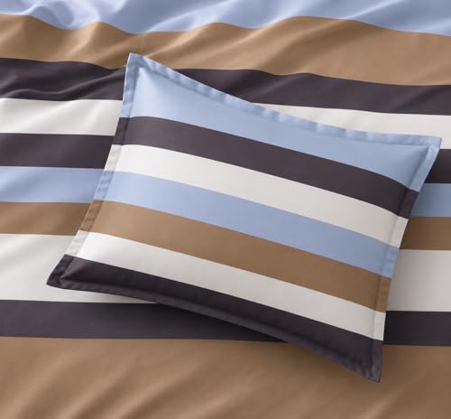 Image of 300 TC Cotton Feel Glace Cotton Fully Elastic Fitted Bedsheet Queen Size Double Bed with 2 Pillow Covers (60 inch x 78 inch inches)