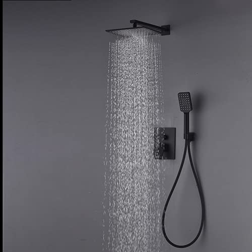 Ensemble de douche noir à injection d'air pour économie d'eau - 3
