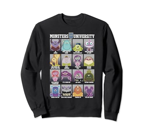 Sweat Monsters University Disney pull imprimé col rond pour homme et femme