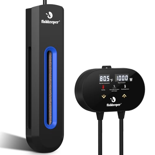 Image of fishkeeper Aquarium Heater, 500W /800W /1000W Submersible Fish Tank Heater