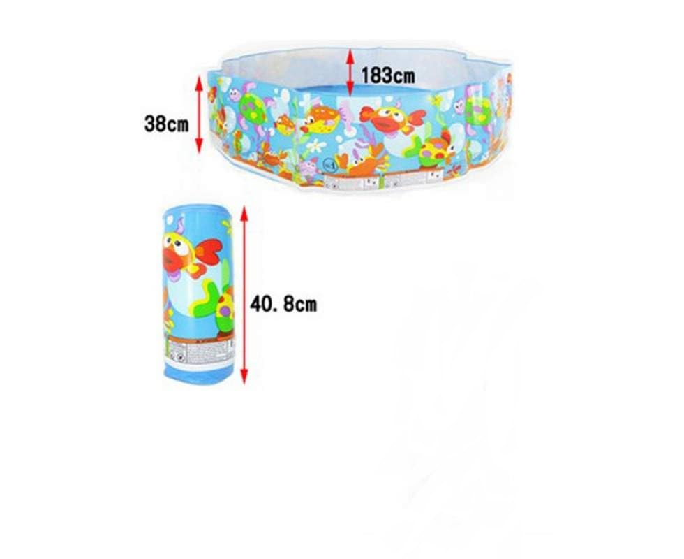 Image of Snapset Bath tub of Without air for Kids /Babies Bathing & Fun at Beach,Home Indoor & Outdoor in Vacation with Easy Setup for Swimming Pool Experience and Enjoyment (6 feet X 13 inches)