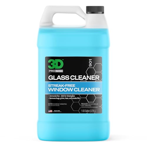 3D Glass Cleaner – Ready to Use, Tint Safe, Streak Free Glass Cleaner – Gallon