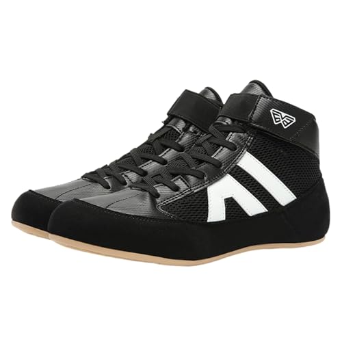 Botas Boxeo Mujer Hombre,Zapatos De Lucha para Niños,Flexibles Duraderos Antideslizante Resistente Al Desgaste Suave Zapatos De Lucha,para Lucha Libre,Boxeo,Levantamiento De Pesas,Kung Fu