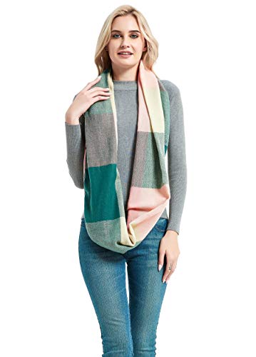 Lovacely Fashion Infinity Scarf Plaid & Tartan Lightweight Travel Scarves For Women Girls Ladies With Hidden Zipper Pocket Wbk-06 #TOP7