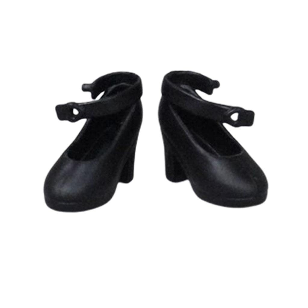 Luwecf Plastic Girl Doll Shoes for Blythe Licca/Momoko/Azone Dress Up Outfits Accs, Black