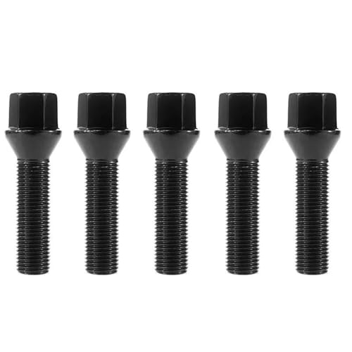 Separadores de rueda Embers de acero forjado y pernos negros M14x1.25 para buje VW 2