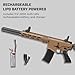 Barra Airguns 400e Gen 2 Metal Full Auto Battery-Powered BB Gun Kit, Includes LiPo Battery and Charger, Fully Automatic Electric BB Rifle - 430 to 440 FPS (Tan)