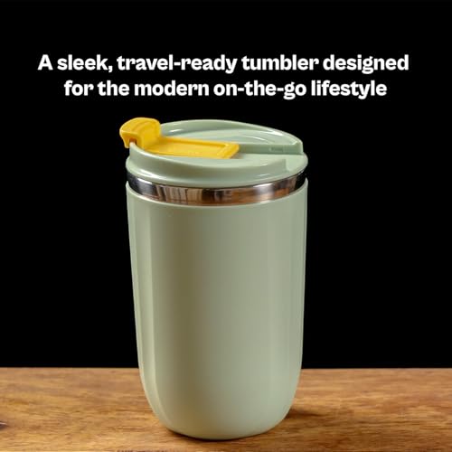 Image of Udyan Tea 500ml Stainless Steel Vacuum Insulated Tumbler with Leak-Proof Lid | Double-Walled Travel Mug in Sage Green| Keeps Drinks Hot or Cold
