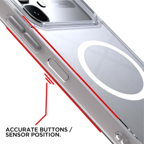 Image of Pikkme Back Cover for Infinix Smart 20 4G Mag-Safe Shockproof PC + TPU | Protective Case Magnetic Support | Bumper Case (Transparent Mag-Safe)