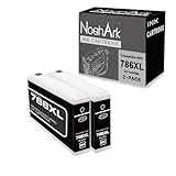 NoahArk 2 confezioni di cartucce d'inchiostro rigenerate 786XL di ricambio per stampanti Epson 786 T786XL High Yeild per Workforce Pro WF-4630 WF-4640 WF-5110 WF-5190 WF-5620 WF-5690 (2 nere)