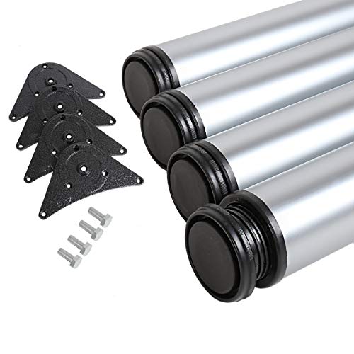 Preisvergleich Produktbild Tischbeine Höhe 820mm ø 60mm Chrom matt im 4er Set