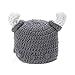 Enfants Bébé Bébé Chapeau d'hiver À La Main Au Crochet Chapeaux Kid Viking Horns Hat