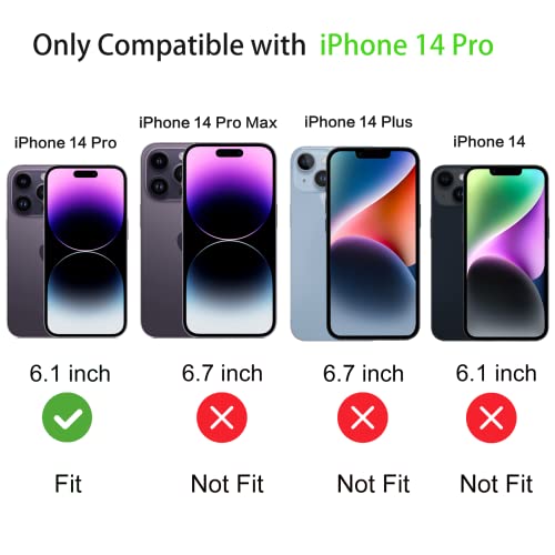 Ansheyun For Iphone 14 Pro Case, Slim Translucent Matte Phone Case Support Wireless Charging, Anti Slip, Anti Fingerprint, Shockproof Phone Case For Iphone 14 Pro, 6.1 Inch, Black #TOP4