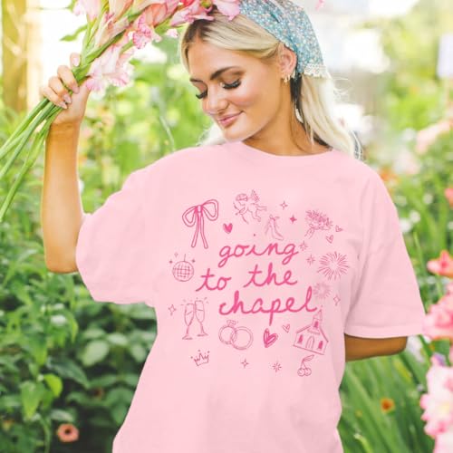 Going to The Chapel Shirt Bride to Be Tshirt Bride Engaged Tee Bachelorette Wedding Party Casual Short Sleeve Tops3