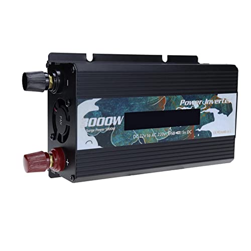 Adaptador de toma de corriente para coche 5000 W - Inversor de corriente de ondas sinusoidales puras,Convertidor de potencia de 12v a 110v para encendedor de cigarrillos de coche, ordenador Paradesour Cover