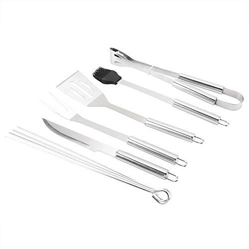 Set de herramientas para BBQ 9 piezas acero inoxidable miniatura 6