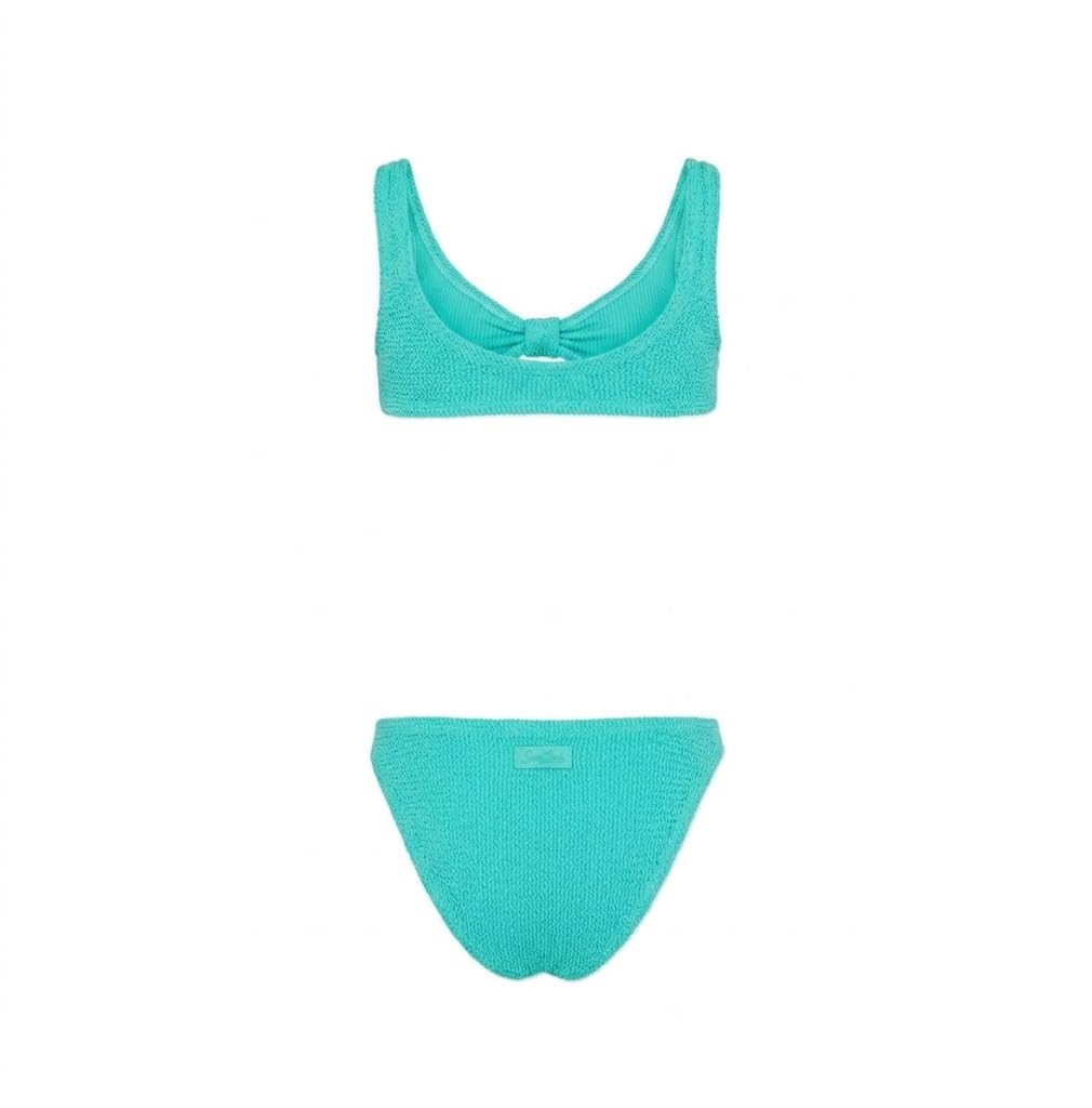 Saint Barth MC2 Costume Bikini 2 Pezzi Nixie in Tessuto Crinkle Verde Acqua