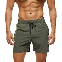 Bañador Hombre Corto Shorts de Secado Rápido con Malla Forro