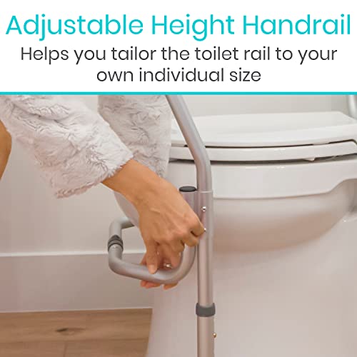 Vive Toilet Safety Rail Frame - Grab Bars For Bathroom - Fall Prevention - Adjustable Non Slip For Adults, Seniors, Elderly, Disabled, Handicapped - Padded Handle Support - Medical Device For Home Use #TOP6