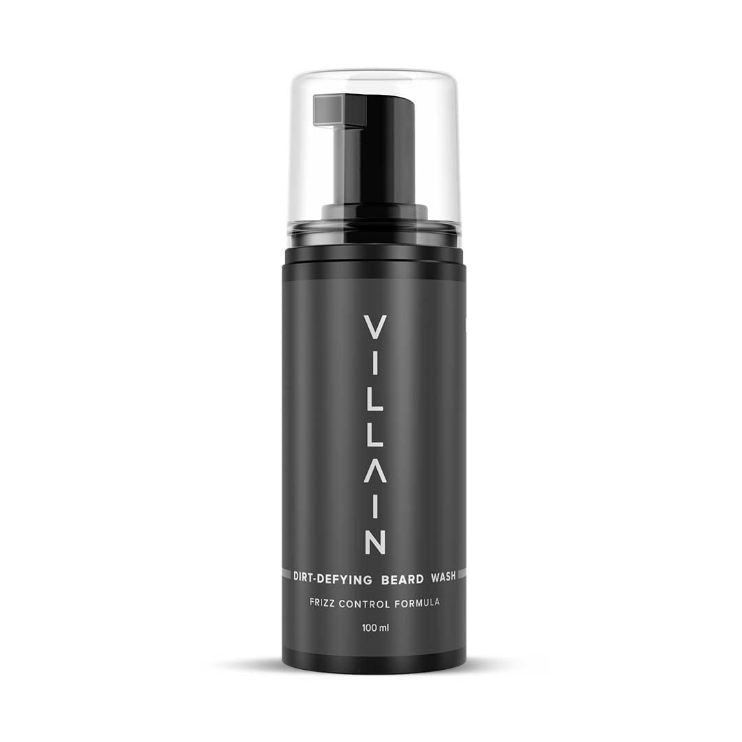 Villain Dirt-Defying Beard Wash for men, 100 ml | Non Itchy | Purifying & Refreshing Beard, Moustache & Skin Wash | Softens Beard | Fresh & Light Formula For Smooth & Subtle Shine