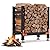 EFURDEN 2ft Firewood Rack, Heavy Duty Wood Rack with 4 Reinforced Metal Pieces for Fireplace Wood Storage, Indoor Firewood Rack with Adjustable Foot Pad