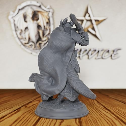 Dragonborn Commander Unpainted Miniature, DND Minis for Dungeons and Dragons, Fantasy Tabletop RPG Game Figurine, TTRPG Role Playing Accessory, Ideal for DMS & Battle Scenarios-AS210