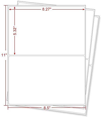 Besteasy 1000 Round Corner Half Sheet Self Adhesive Shipping Labels For Laser And Ink Jet Printers, White Blank (500 Sheets, 1000 Labels) #TOP5