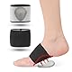 Sarini 2 Pairs of Arch Support Bands Arch Socks with Gel Pads Arch Support Sleeves for Flat Foot Pain Relief for Women and Men Foot Care (Black Size L)