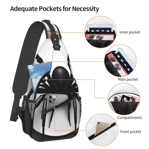 Black Spider Stylish Men'S Messenger Bag - Durable Polyester, Huge Capacity & Adjustable Strap4