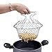 SacJkt Plegable Cesta para Freír, Colador Acero Inoxidable, Tamiz De Cocción Multifuncional para Filtrar Patatas Fritas y Otros Alimentos