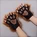 Fxaelian Cosplay Animal Cat Wolf Dog Fox Paws Claws Gloves Mittens Halloween Christmas Cosplay Party Costume Accessories B Brown