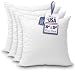 Foamily Set of 4-20 x 20 Premium Hypoallergenic Stuffer Pillow Inserts Sham Square Form Polyester, 20" L X 20" W, Standard/White