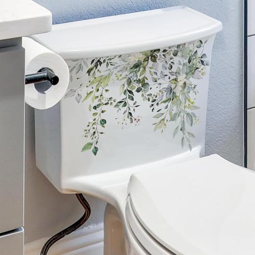 Abziehbare Toilettensitz-Folie mit Blumenmuster – Hygienische Badezimmeraufkleber und Wandfolie für Dekoration (Umweltfreundliche Klebefolie)