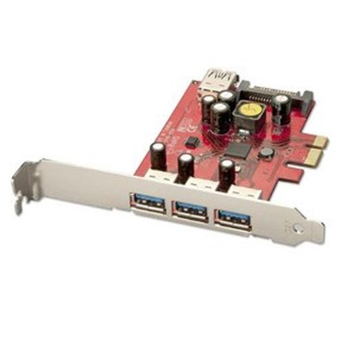 Preisvergleich Produktbild LINDY 51121 Premium USB 3.0 Karte, 3+1 Port, PCIe