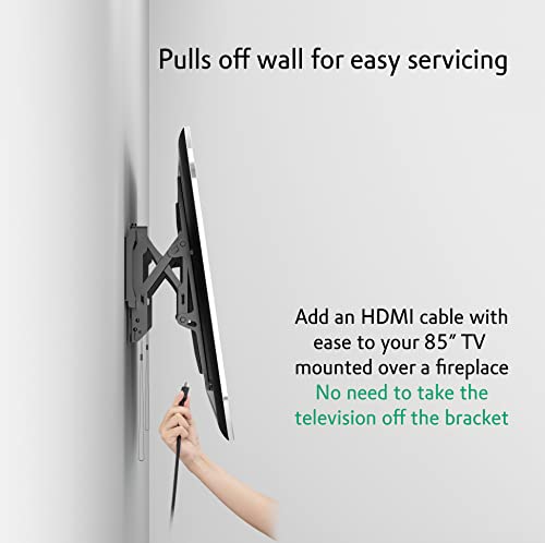 Image of ynVISION.DESIGN Heavy Duty TV Wall Mount for 50 inch-98 inch TVs (Pack of 4)- TV Mount with Tilt & Swivel - Pull Out up to 5.4in for Cable Management & Service - MAX VESA 800x400, 165lbs, 3 Studs Installation