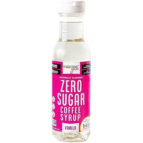 Wholesome Yum Zero Sugar Coffee Syrup (Keto Coffee Syrup) - Sugar Free Vanilla Syrup With Monk Fruit & Allulose - Natural Sweetener & Flavor For Hot & Cold Drinks - Low Carb, Gluten Free (12 fl oz) Cover