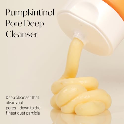 SAEKDONG SEOUL Pumpkintinol Pore Deep Pack Cleanser | Face Cleanser & Mask in One | Gentle Exfoliation with Rice Bran Powder | Deep Cleansing, Pore Care, & Radiance Boosting (120ml / 4.05 fl. oz.)