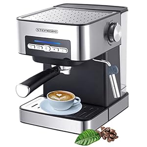 Espressomaschine | Siebträgermaschine | 15 Bar | Siebträger Kaffeemaschine | mit Milchaufschäumer | Cappuccinomaschine | 1,6 Liter Wassertank
