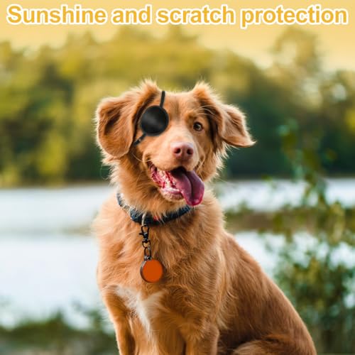 Image of Dog Eye Patch,Small to Large Dogs & Cats Eye Injuries & Surgery Wounds Protection, Black
