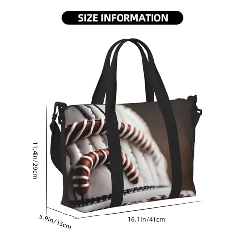 Baseball Lace Close Up Print Hand Travel Bag,Gym Bag,Weekend Travel Overnight Bag,Tote Bag Sports Bag For Women Men2