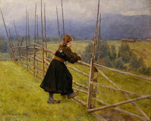Peintures Telemark Girl par Erik Theodor Werenskiold pour Décoration Murale Salon