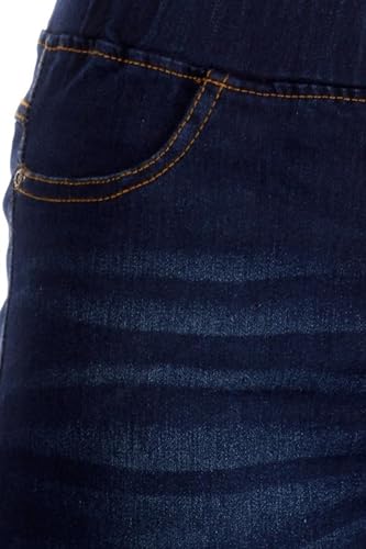 Women's Ripped Destroyed Skinny Jeans & Jeggings Pull-On Elastic Waist Stretch Denim Pants Regular-Plus Size4