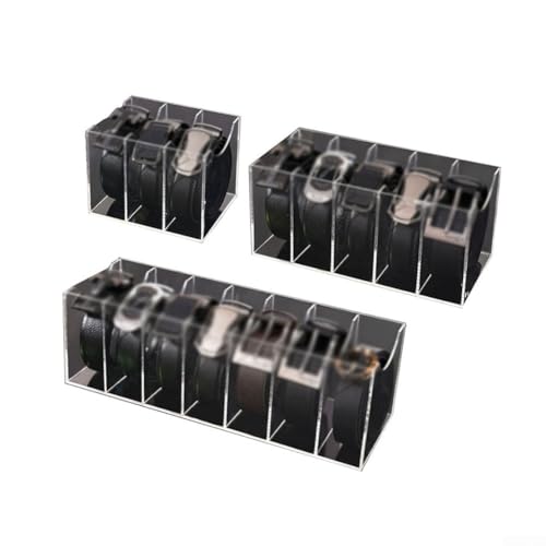 Organiseur ceintures acrylique 7 compartiments pour 357 emplacements cravates
