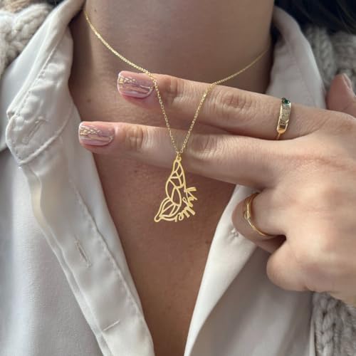 Custom 2Pcs BFF Necklace-Split Butterfly Engraved with Names, Matching Best Friend Necklace for 2, 925 Sterling Silver Friendship Necklace Gifts for Women, Best Friend, Sister4