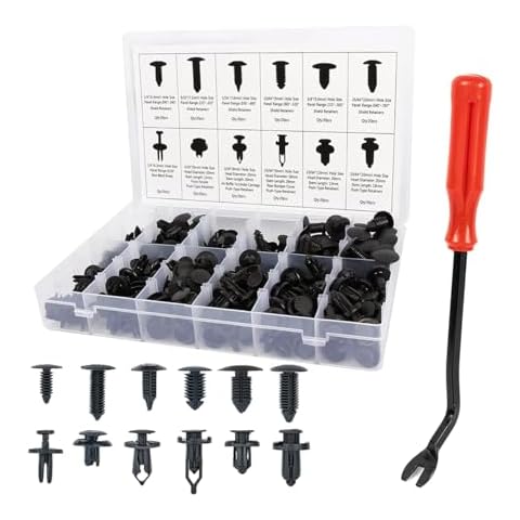 SunplusTrade 240 Pcs Bumper Retainer Clips Car Clips Plastic Rivets Fasteners Push Retainer Kit with Most Popular Sizes Auto Push Pin Rivets Set with Fastener Remover for GM Ford Toyota Honda Chrysler Cover