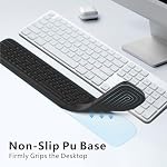 MEKASS Keyboard Wrist Rest, Ergonomic Wrist Pad, Soft Memory Foam Keyboard Hand Rest with Non-Slip Base, Easy Typing, Pain Relief, Comfort Support for Office Work Gaming Computer Accessories (Black) - Image 5